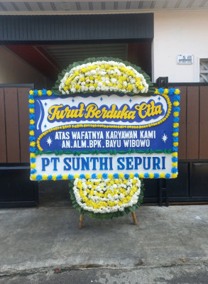 Papan Bunga Duka di Pemepek
